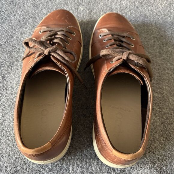 ECCO Leather Soft 7 City Sneakers Men\'s Sz 47 US 13 Brown Lace Up Extra Width main image 12